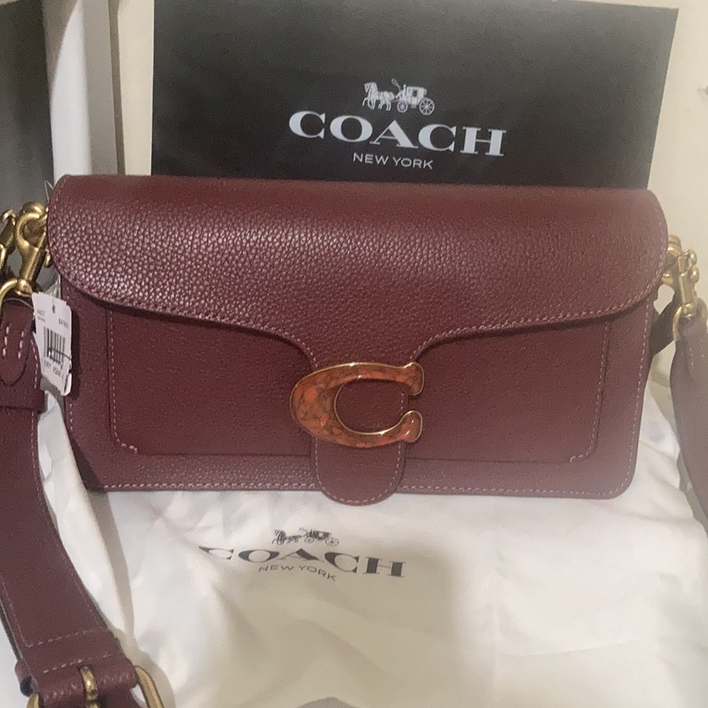 Coach Tabby leather shoulder bag 26 Wine - Picture 3 of 16